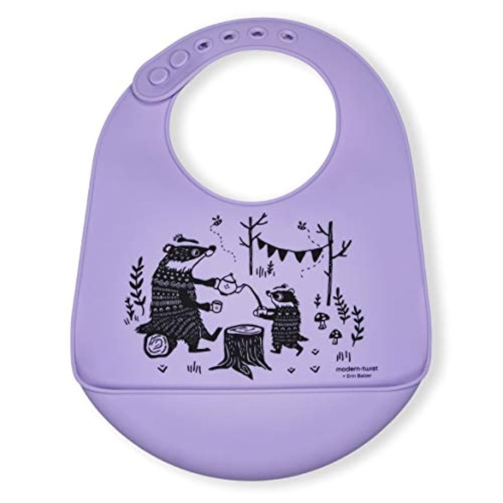 Bucket Bib : Badger Family - Lavender